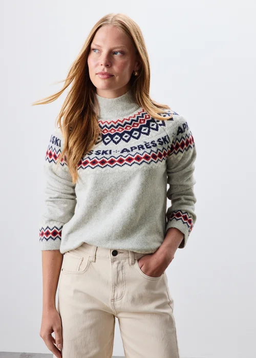 Grey Apres Ski Fairisle Jumper - XS Image 1