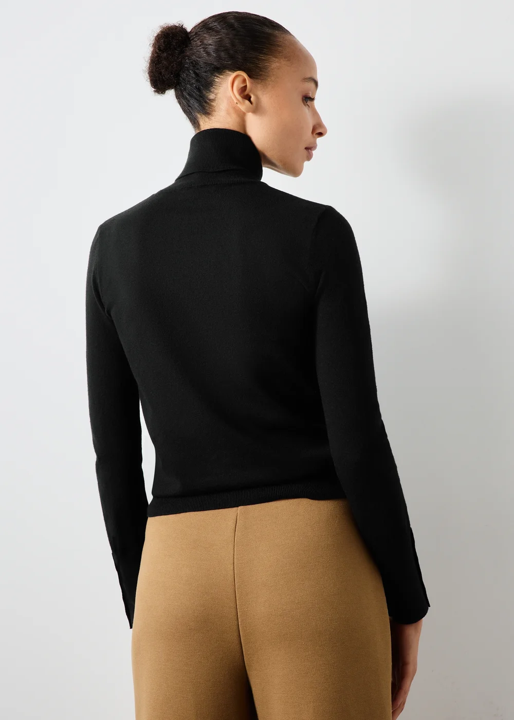 Black High Neck Long Sleeve Top - 8 Image 2