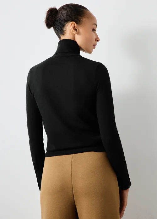 Black High Neck Long Sleeve Top - 8 Image 2