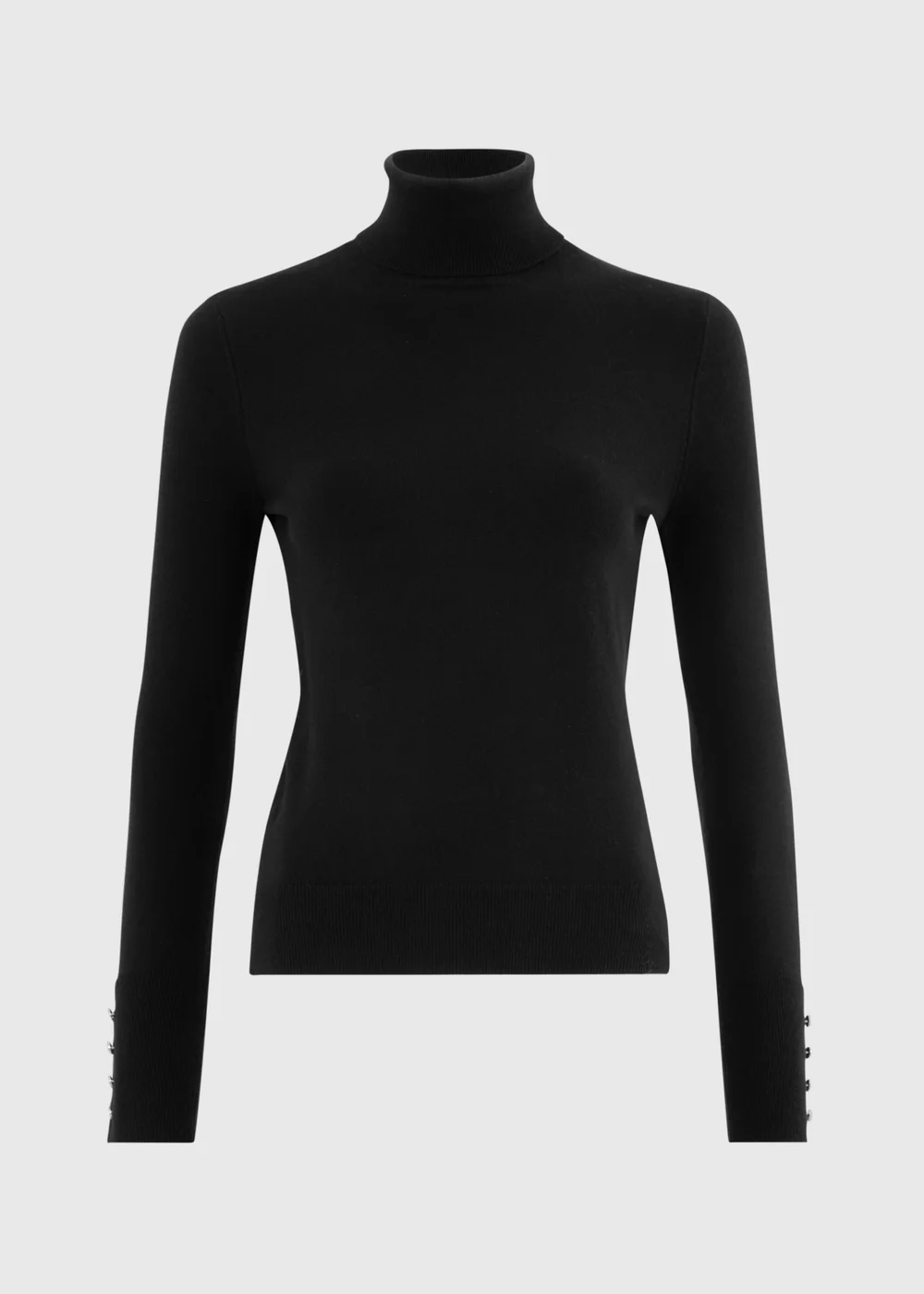 Black High Neck Long Sleeve Top - 8 Image 5