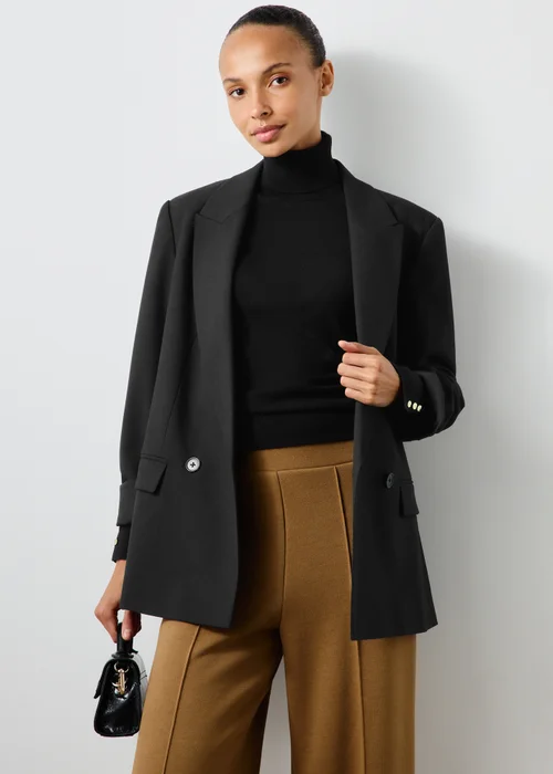 Black High Neck Long Sleeve Top - 8 Image 4