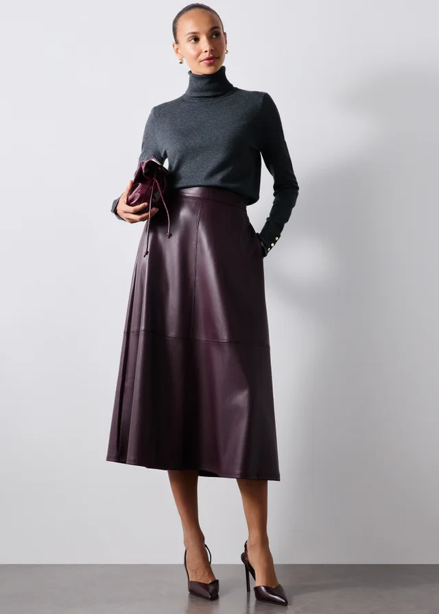 Charcoal High Neck Long Sleeve Top