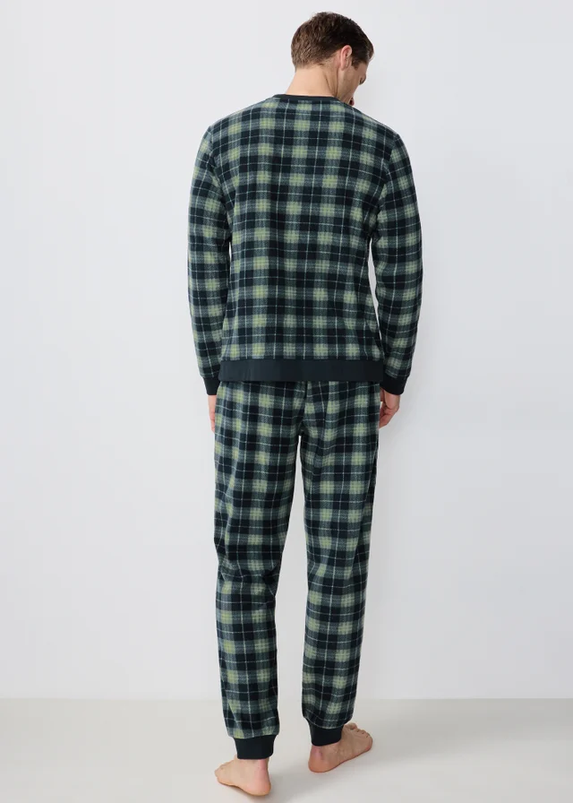 Green Check Waffle Pyjama Set