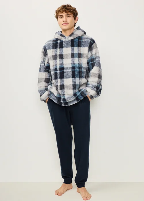 Blue Fleece Pyjama Set - M Image 2