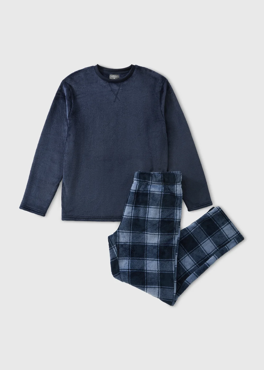 Navy Coral Fleece Pyjama Set - XS Image 1