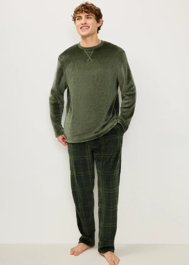 Khaki Fleece Pyjama Set