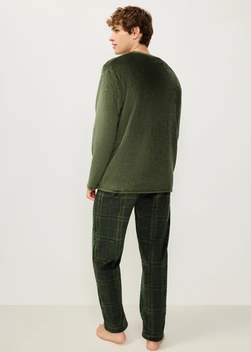 Khaki Fleece Pyjama Set - XS Image 2