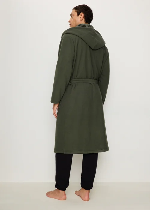 Khaki Hooded Dressing Gown - S Image 2