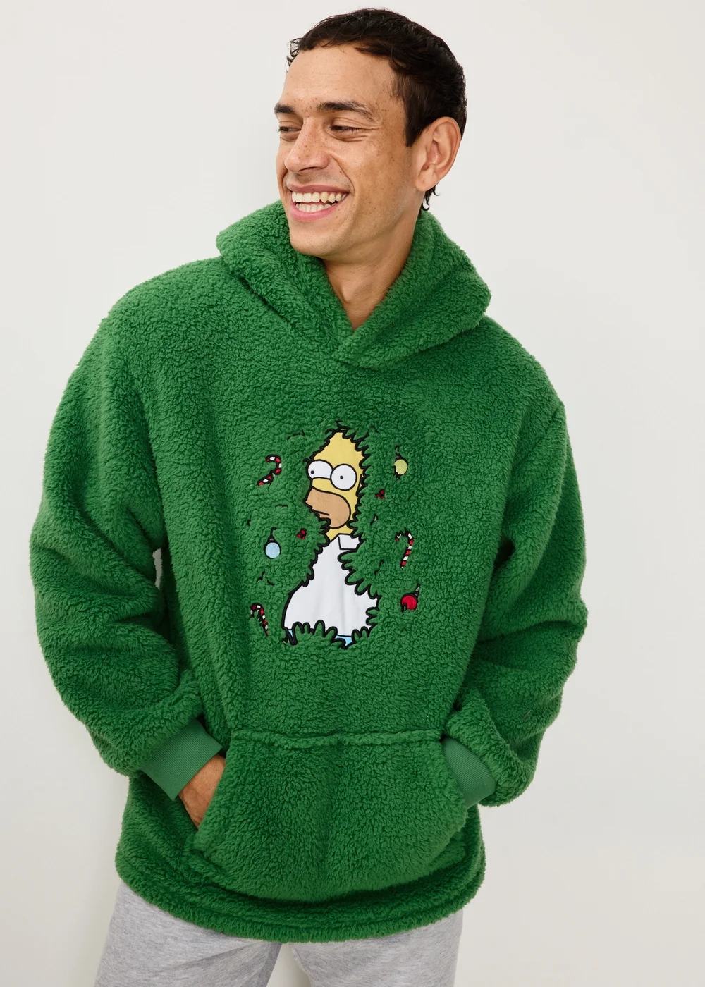 Green Simpsons Christmas Hoodie - XS Image 1