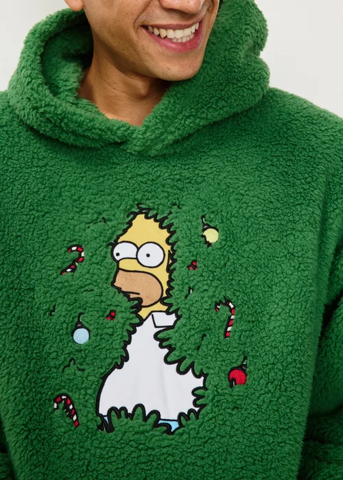 Green Simpsons Christmas Hoodie - XS Image 3
