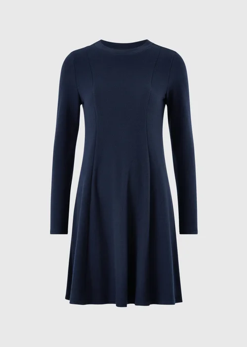 Navy Skater Mini Dress - 8 Image 3
