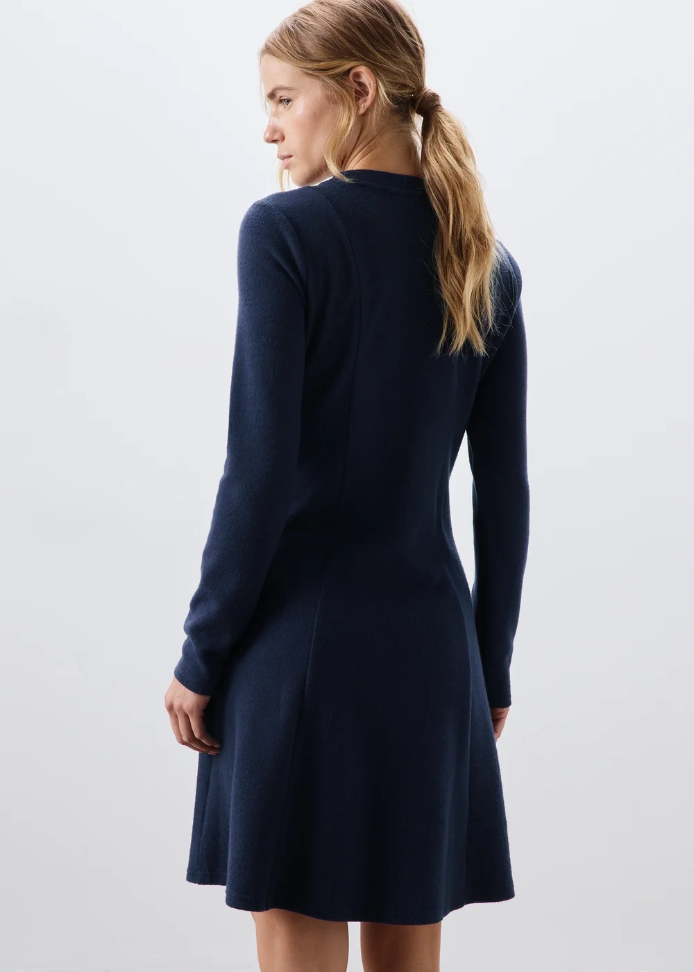 Navy Skater Mini Dress - 8 Image 1