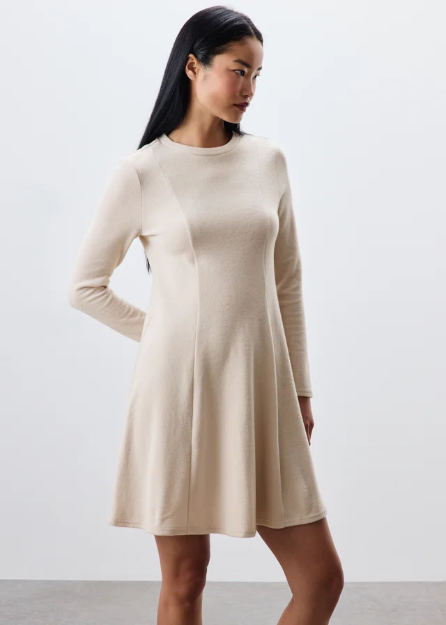 Oatmeal Skater Mini Dress