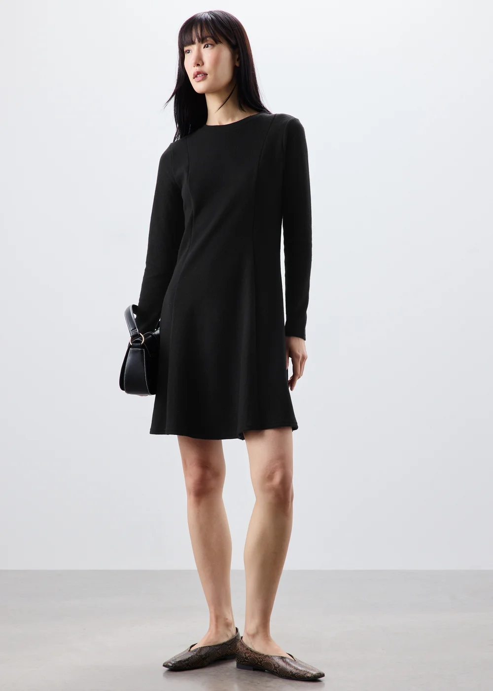 Black Skater Mini Dress - 8 Image 4