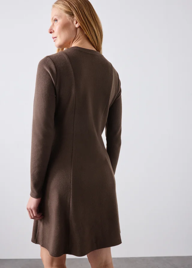 Chocolate Brown Skater Mini Dress