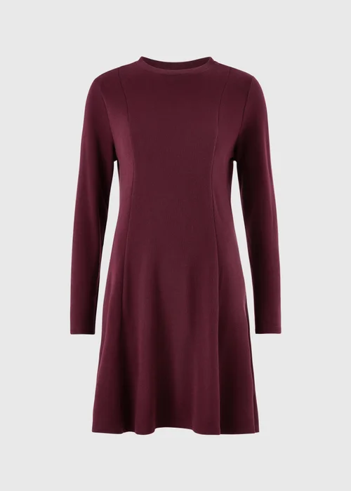 Wine Skater Mini Dress - 8 Image 4