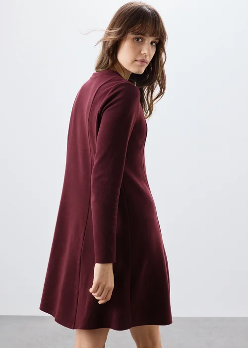 Wine Skater Mini Dress - 8 Image 2