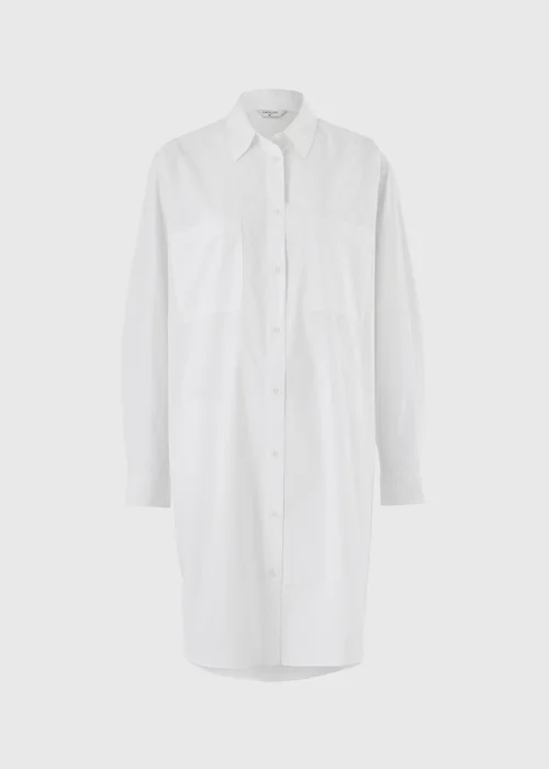 White Mini Shirt Dress - 8 Image 4