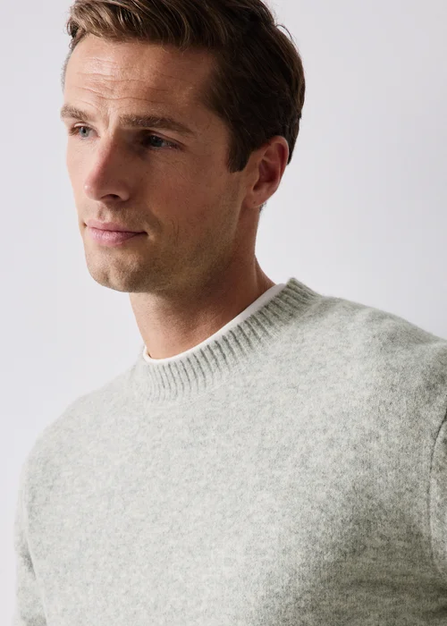Grey High Crew Neck Jumper - S Image 3
