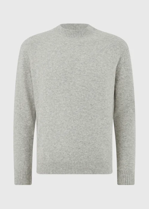 Grey High Crew Neck Jumper - S Image 5