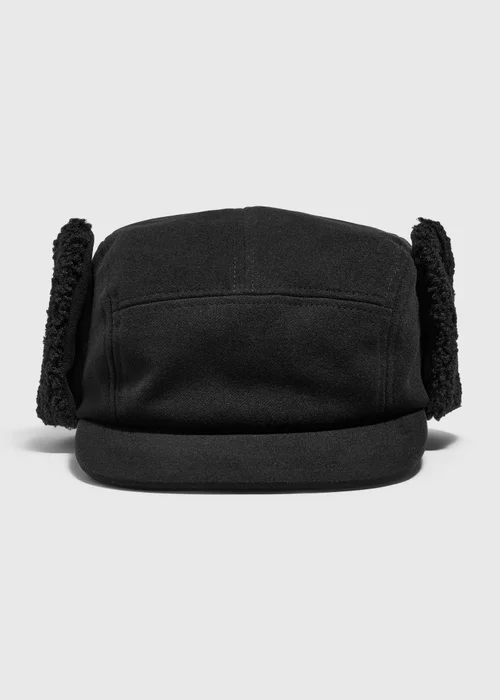 Black Trapper Hat - One Size Image 1