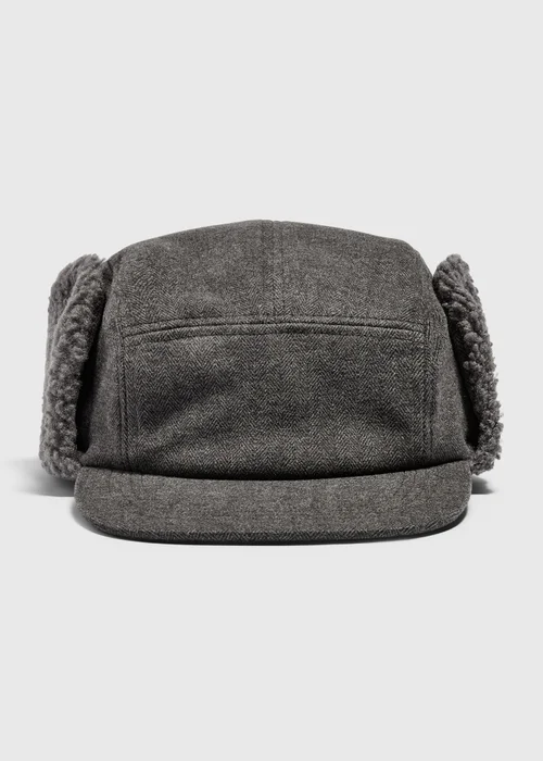 Men's Charcoal Trapper Hat - One Size Image 1