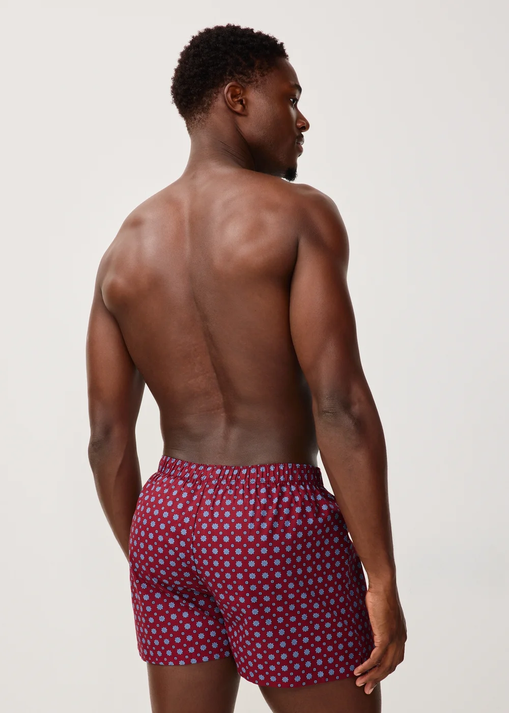 5 Pack Burgundy Cotton Woven Boxers - M Image 3