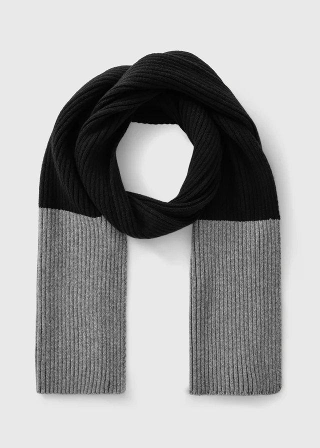 Black & Grey Reversible Scarf