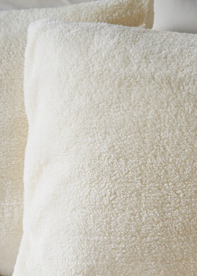 Cream Teddy Fleece Duvet Set