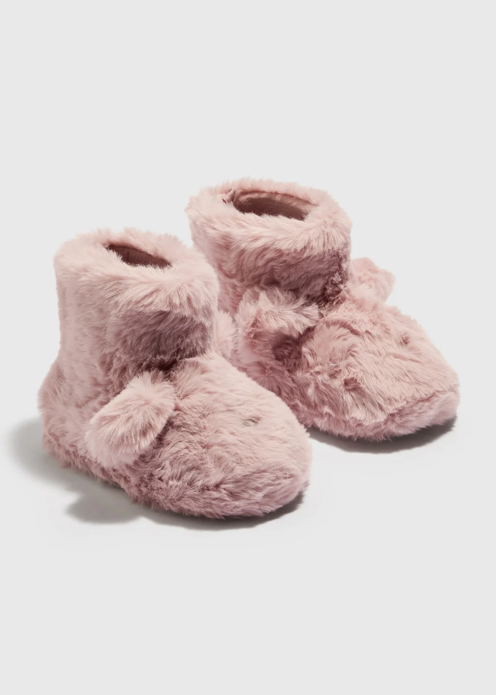Girls Pink Boot Slippers (Younger 4-12) - 4 Infants Image 1