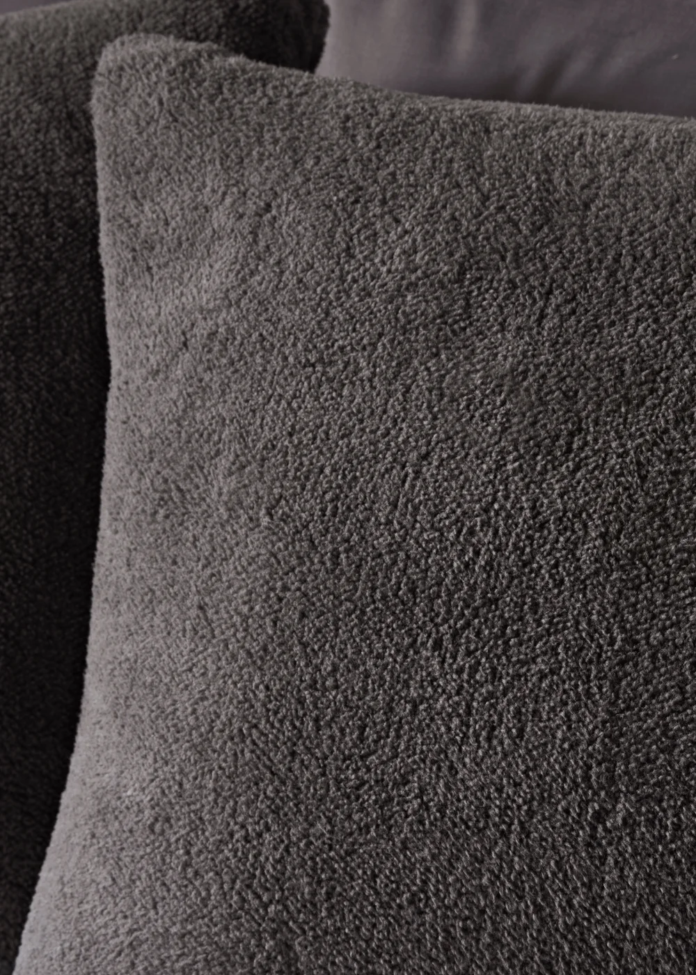 Grey Teddy Fleece Duvet Set - Single Image 2