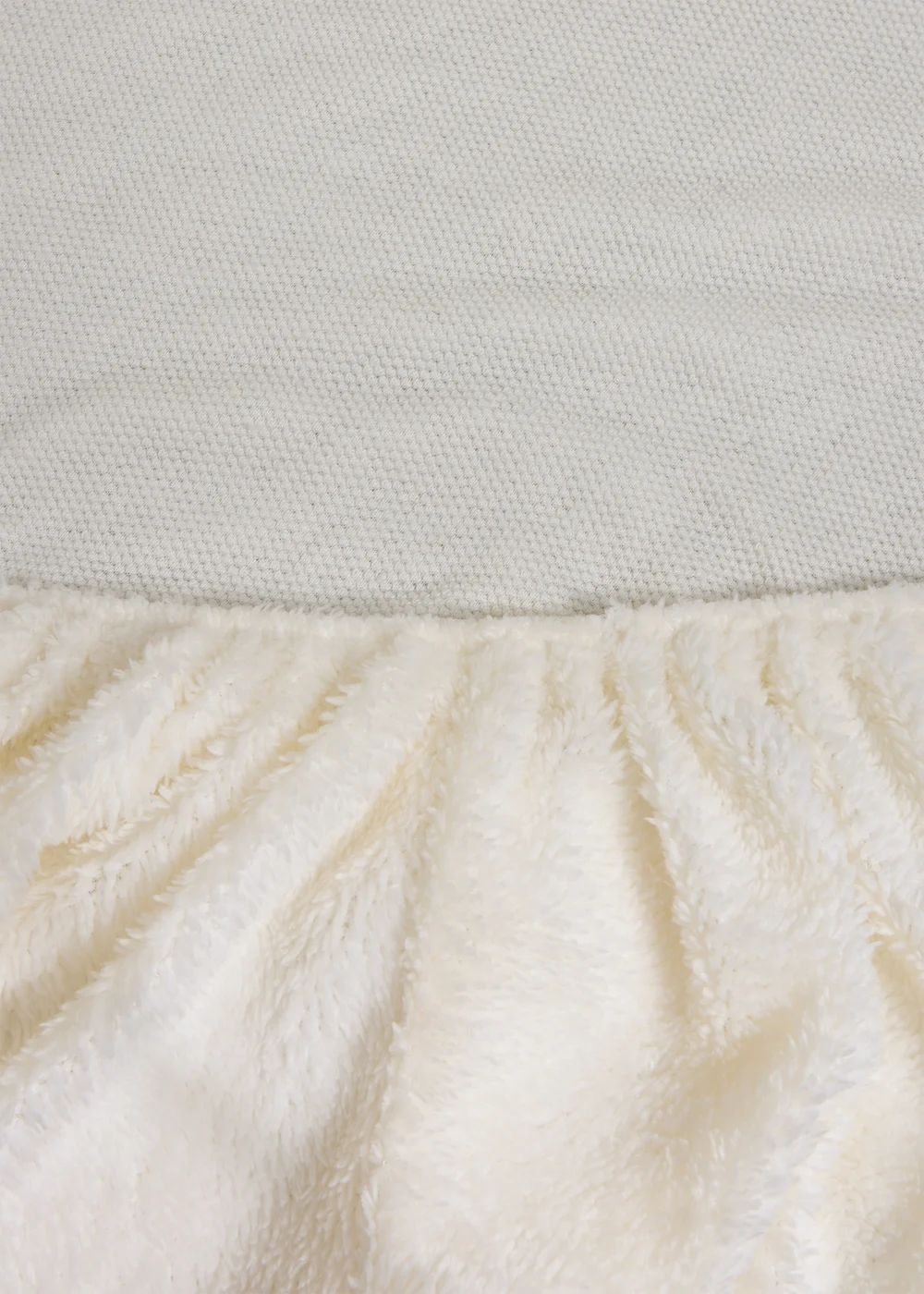 Cream Teddy Fleece Fitted Sheet - Single Image 2