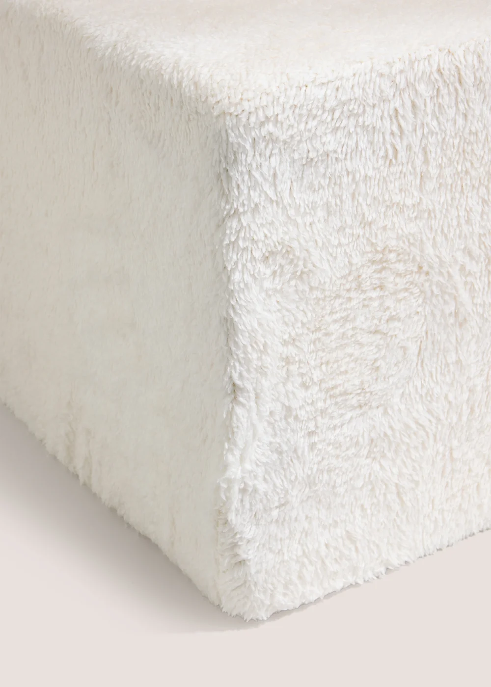 Cream Teddy Fleece Fitted Sheet - Single Image 1