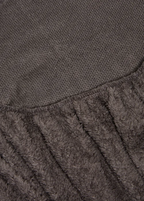 Grey Teddy Fleece Fitted Sheet - Single Image 2