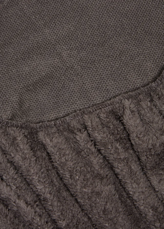 Grey Teddy Fleece Fitted Sheet