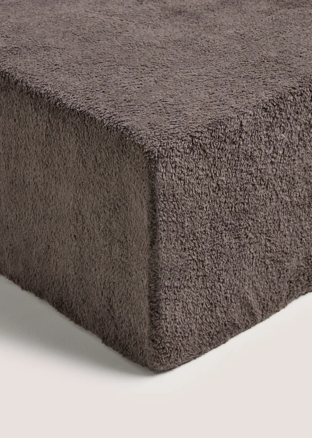 Grey Teddy Fleece Fitted Sheet