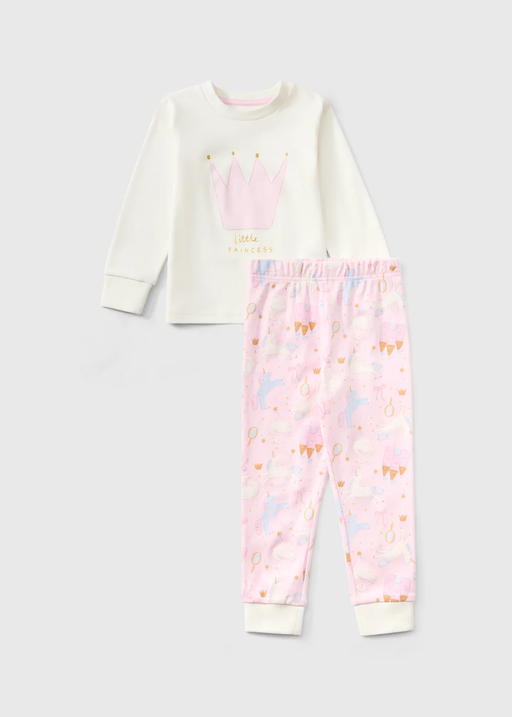 Girls Pink Little Princess Pyjamas (1-7 yrs) - 1-1.5 Yrs Image 1