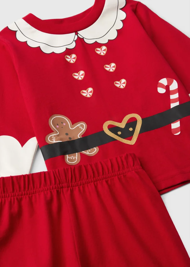 Kids Red Mrs Clause Dress Up Pyjamas (1-7yrs)