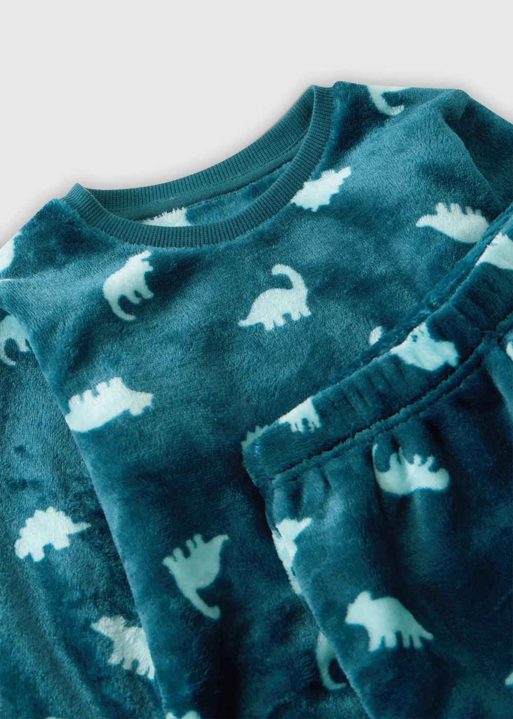 Boys’ Green Dinosaur Fleece Pyjama Set (1-7yrs) - 1-1.5 Yrs Image 2