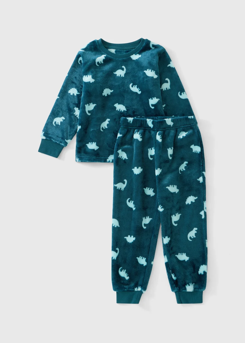 Boys’ Green Dinosaur Fleece Pyjama Set (1-7yrs) - 1-1.5 Yrs Image 1