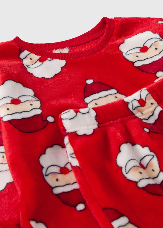 Boys Red Santa Print Christmas Pyjamas (1-13yrs)