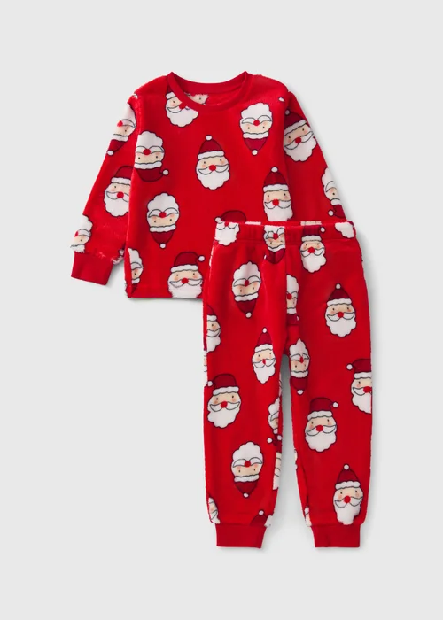 Boys Red Santa Print Christmas Pyjamas (1-13yrs) - 1-1.5 Yrs Image 1