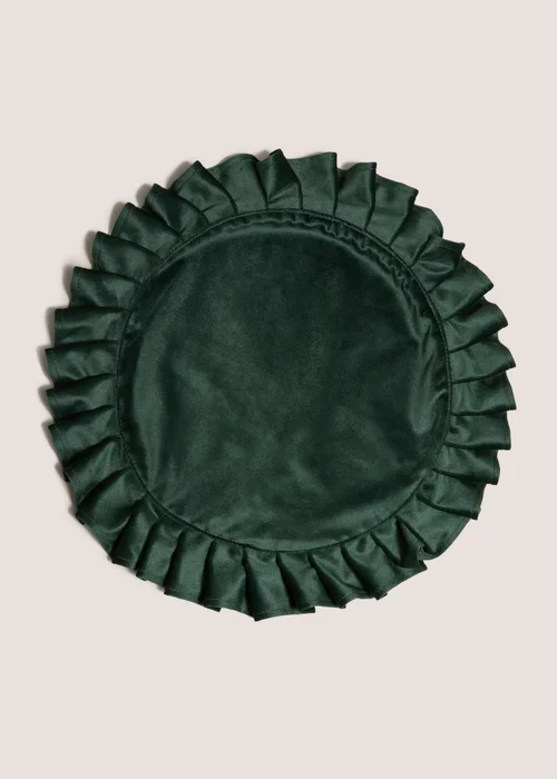 2 Pack Green Ruffle Placemats Image 1