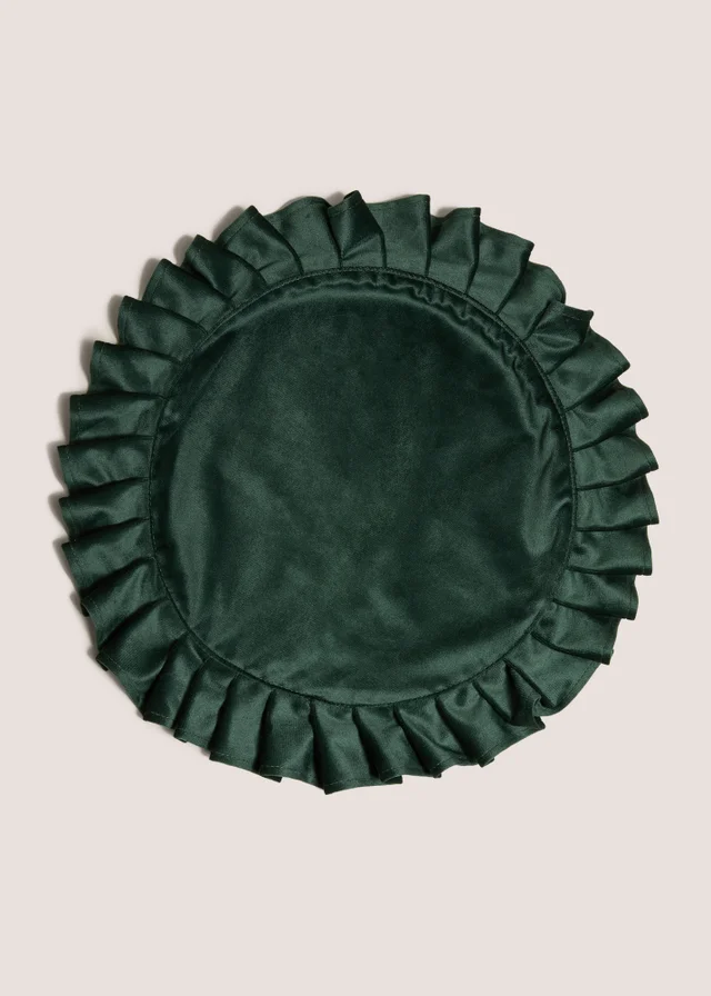 2 Pack Green Ruffle Placemats