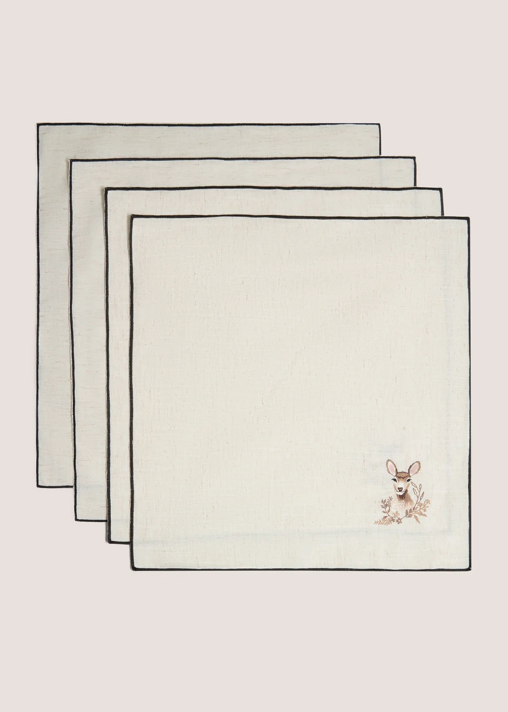 4 Pack Stag Napkins Image 1