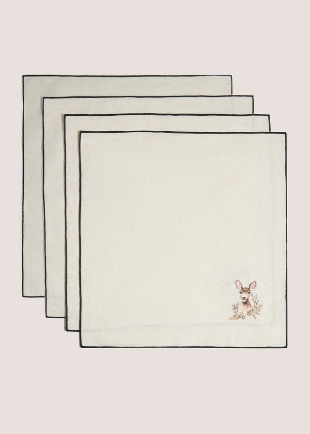 4 Pack Stag Napkins