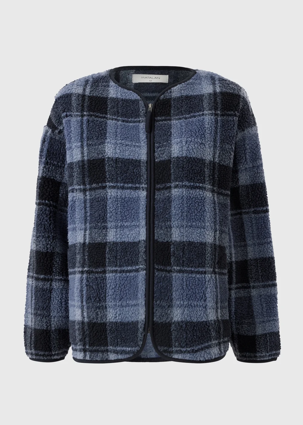 Blue Check Fleece Jacket - XS Image 3