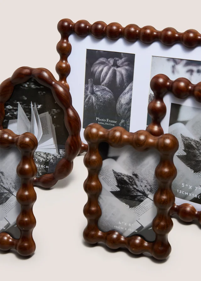 5 Pack Brown Bobble Gallery Photo Frames
