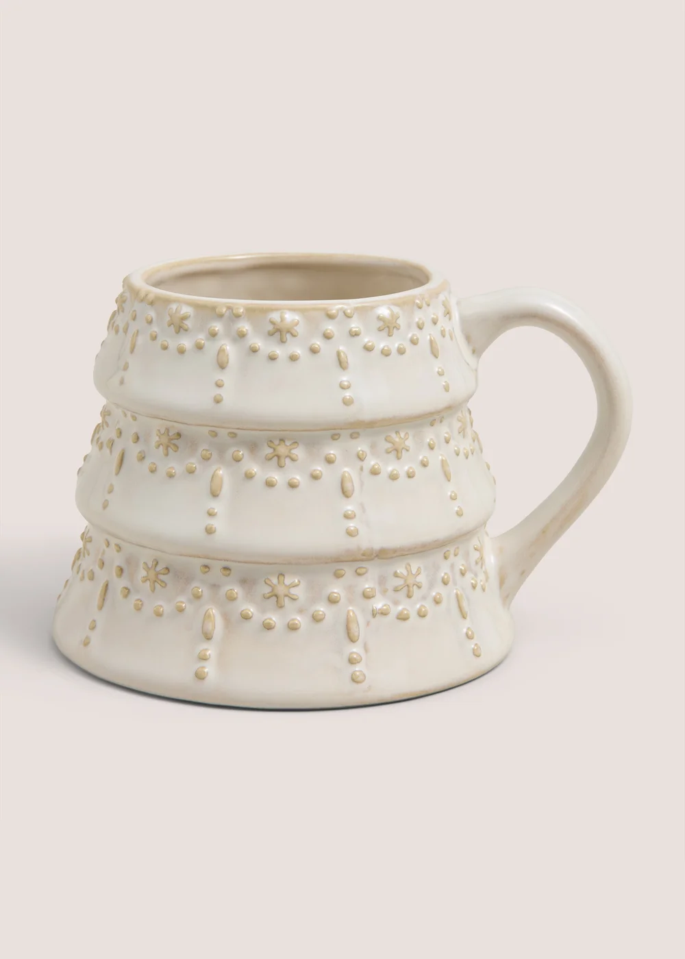Cream Textured Christmas Tree Mug Image 1