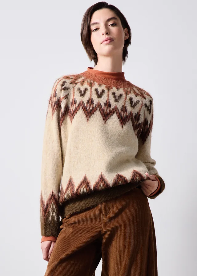 Ginger Fairisle Brushed Jumper